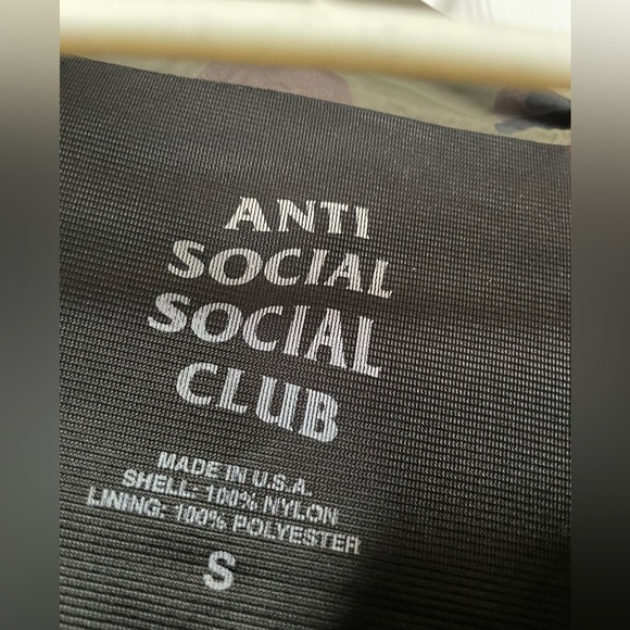 Anti Social Social Club Camo Windbreaker (Size Small) - Picture 3 of 3
